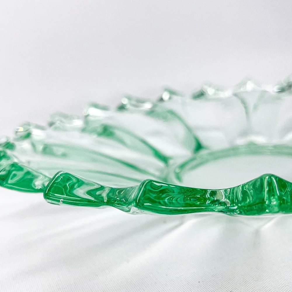 Fuente vidrio sueca verde - 25cm